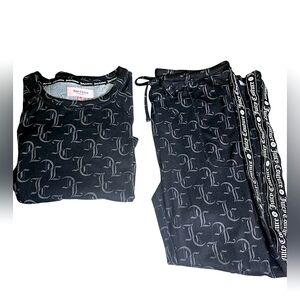 Juicy Couture Black Monogrammed Lounge Set